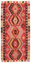 Vintage Hand Woven Area Rug 5’7″ x 11’6″ Traditional Wool Oriental Carpet