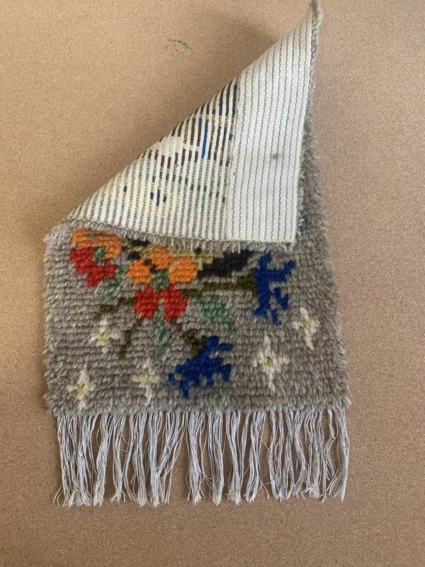 Vintage Scandinavian Swedish Wool Rya Weaving Rug Wall decor Carpet 1960s gallery