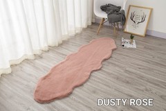 SOLID RABBIT FUR RUG BT666 60*90 2X3 DUSTY ROSE