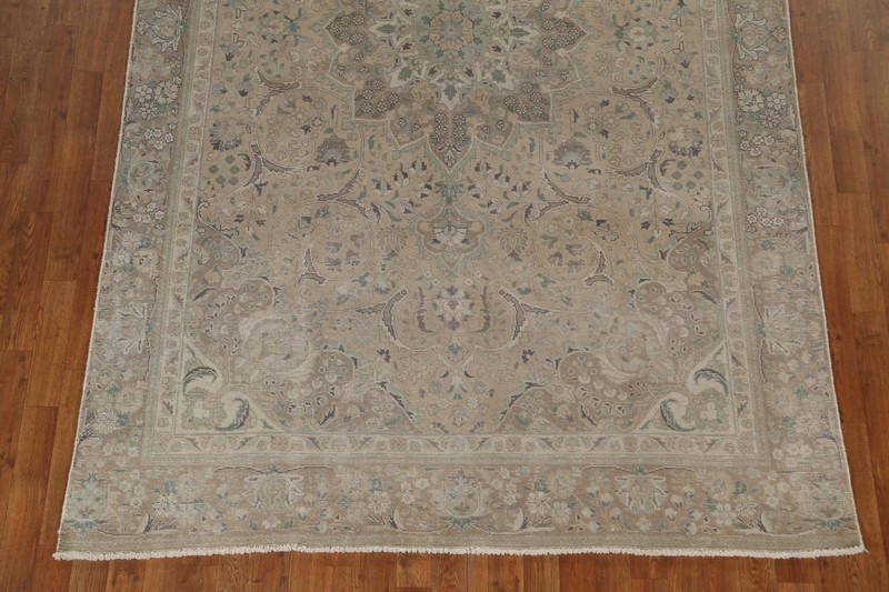 Vintage Muted Traditional Floral 6x10 Area Rug Low Pile Wool Hand-knotted Carpet gallery