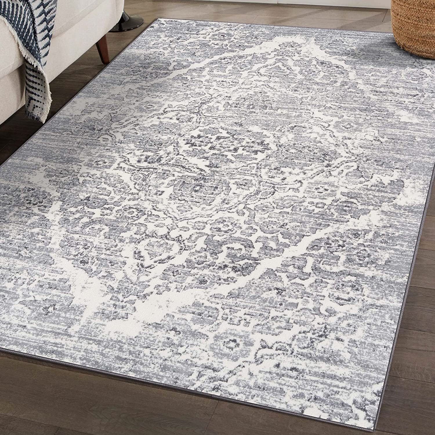 Oriental Area Rug Silver Modern Living Room Carpet High Quality Rug Large Carpet gallery