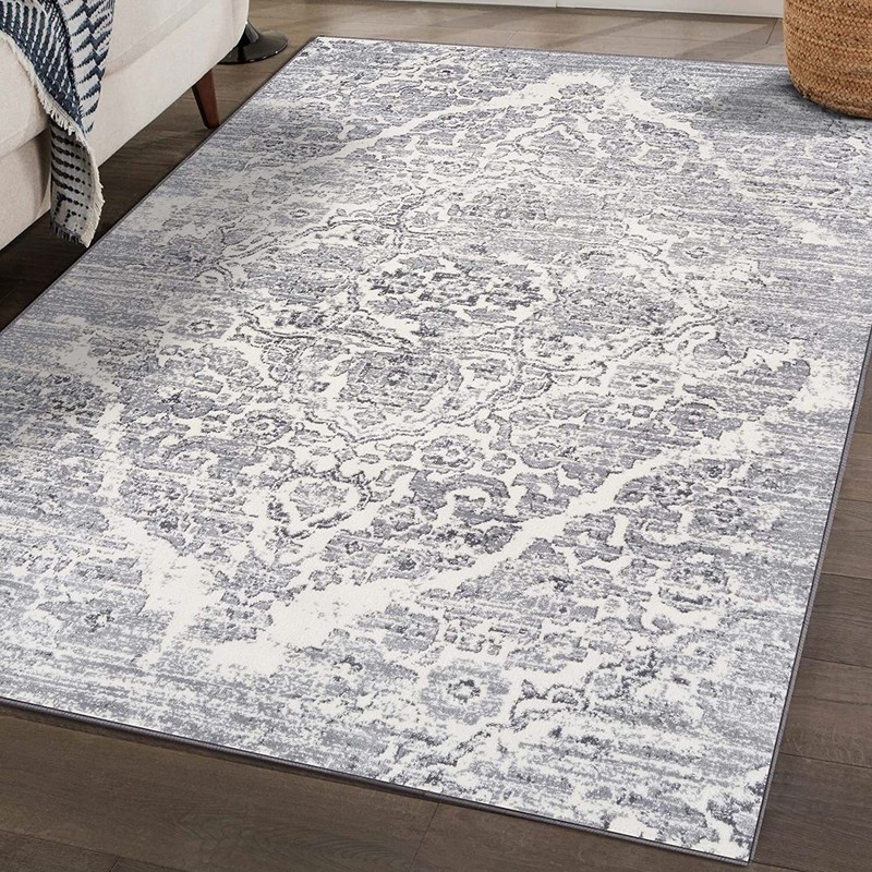 Oriental Area Rug Silver Modern Living Room Carpet High Quality Rug Large Carpet gallery