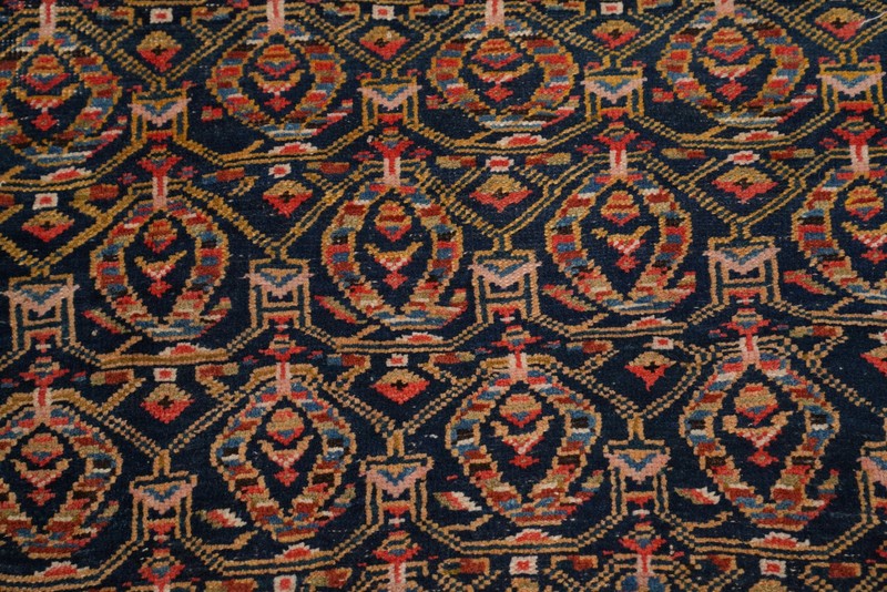 Antique Vegetable Dye Navy Blue Paisley Traditional Hand-knotted Area Rug 6x11 gallery