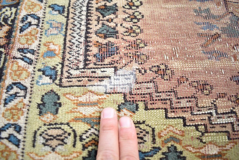 Fabulous Antique Kula Rug 42'' x 63'' Collectors Item Anatolian Low Pile Rug gallery