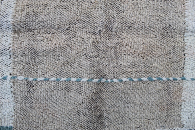 Kilim Vintage Traditional Hand Made Oriental Grey Orange Wool Kilim 198x149cm gallery