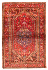 Vintage Oriental Hand-Knotted Carpet 4’5″ x 6’11” Traditional Wool Area Rug