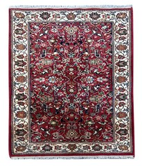 Amazing Hand Knotted Tribal Tabreez Wool Area Rug 5.6 x 3.3 Ft