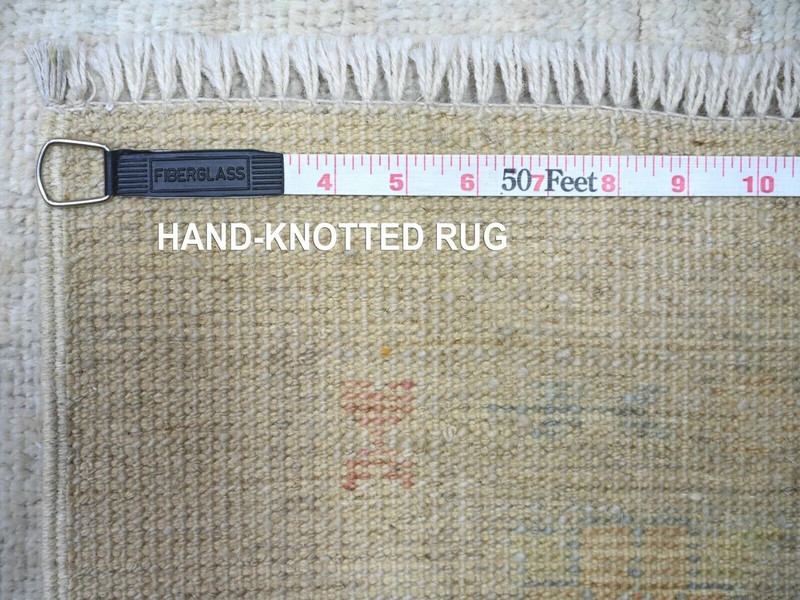 13'10"x19'2" Beige, Natural Dyes Oushak Extra Soft Wool Hand Knotted Rug gallery