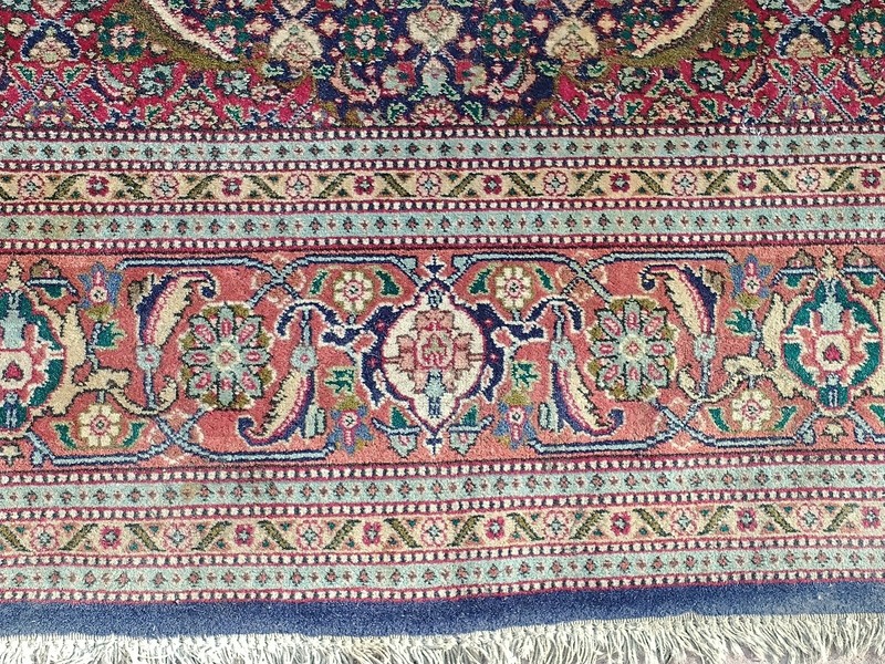 Handmade 1930s tabariz Carpet, Multiple Colors, Good Pile. 6ft.½x9ft. 3½ In. gallery