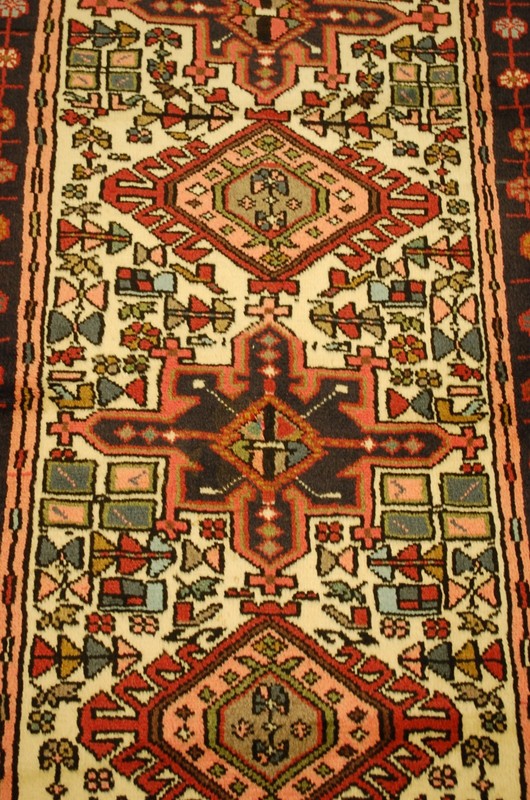 NATURAL WOOL Old Oriental Rugs,Hand Woven,knotted size Approximately2'10" × 6'1" gallery