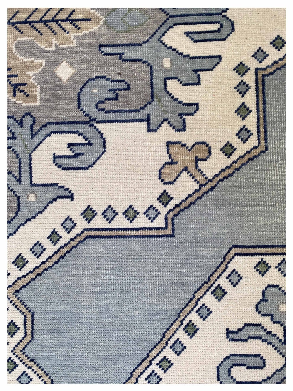 Vintage Turkish Oushak Rug, Beige 9X12 ft, Handmade Wool, Bohemian Anatolian gallery