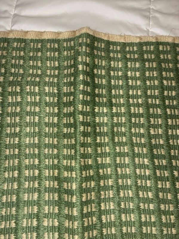 Vintage Hand Woven Green Wool Rug 2x3 gallery