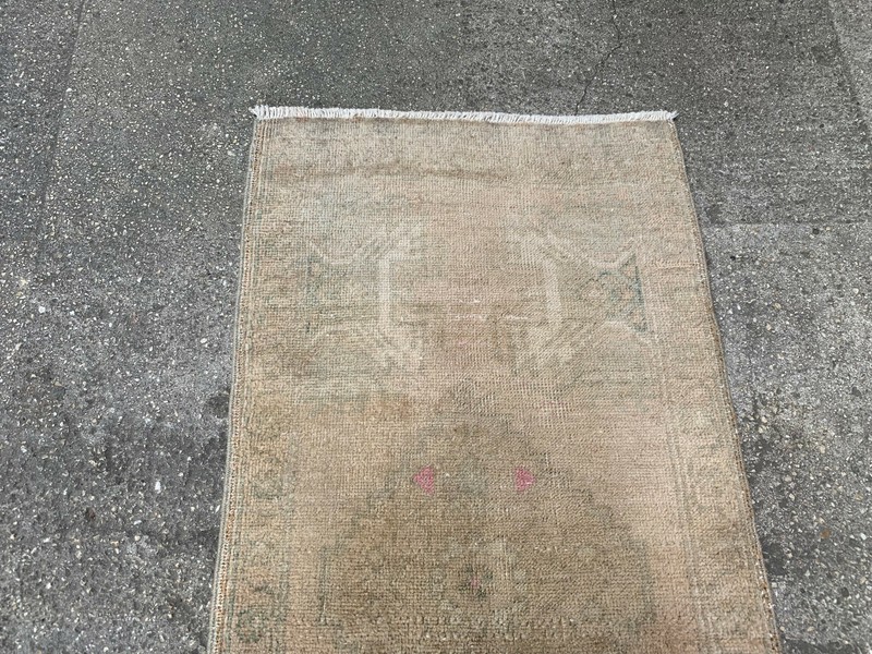1'7'' x 3'2'' Vintage Natural Rug Village Rug Handmade Carpet.SKU:V24 gallery