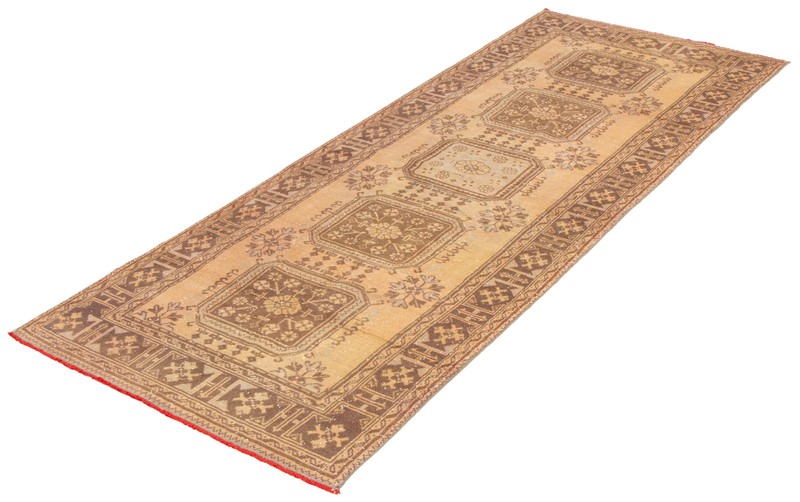 Vintage 4'6" x 11'10" Traditional Hand Knotted Vegetable Dye Wool Area Rug gallery