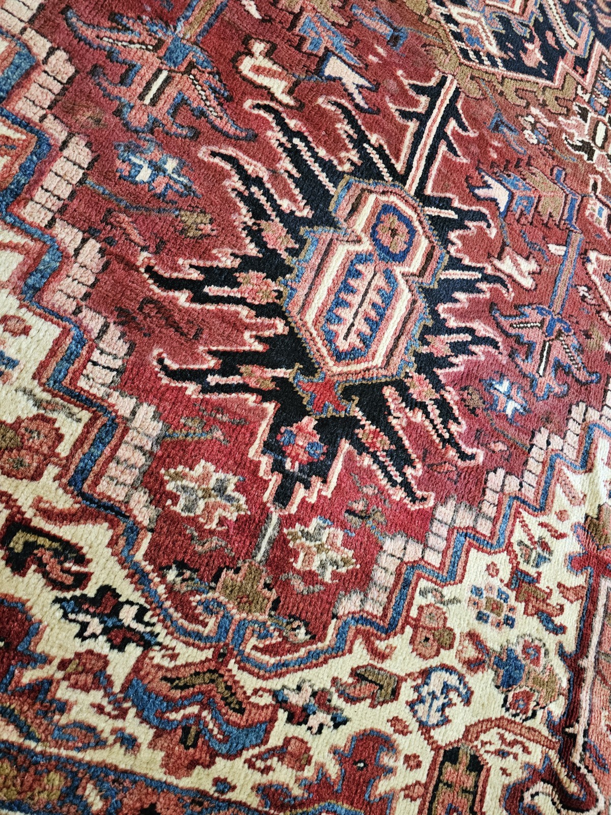 7.10 x 11.2 ANTIQUE FINE SERAPI HERIZ RUG VINTAGE OUSHAK KAZAK CAUCASIAN KULA gallery