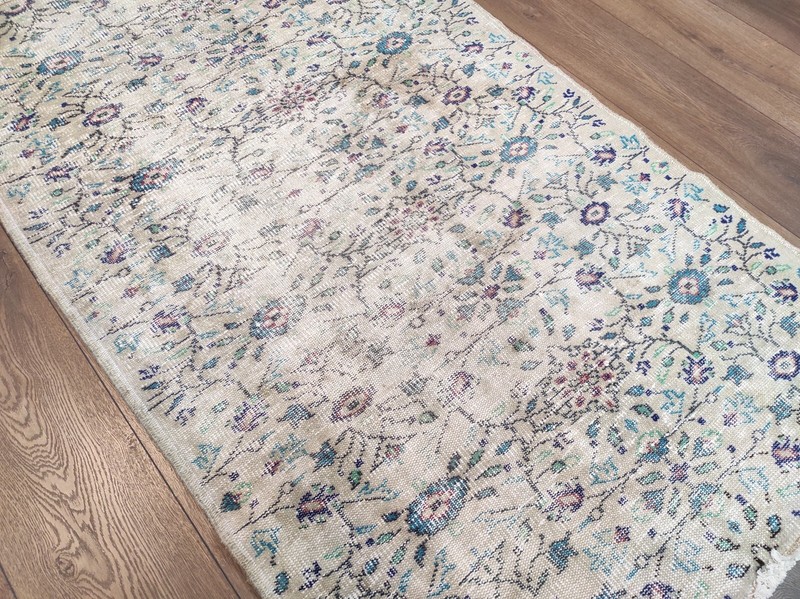 White Area Rug, Home Decor, Handmade Area Rug, Floor Rug, 3.9 x 6.4 ft gallery