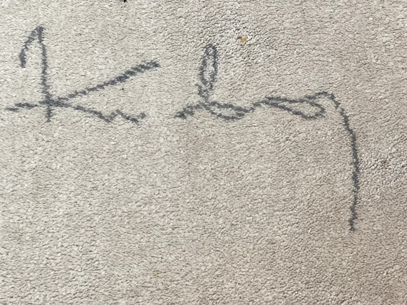 Danish Rya Shag Rug 6x9 EGE Axminster Carpet Ivory Modern Abstract Signed gallery