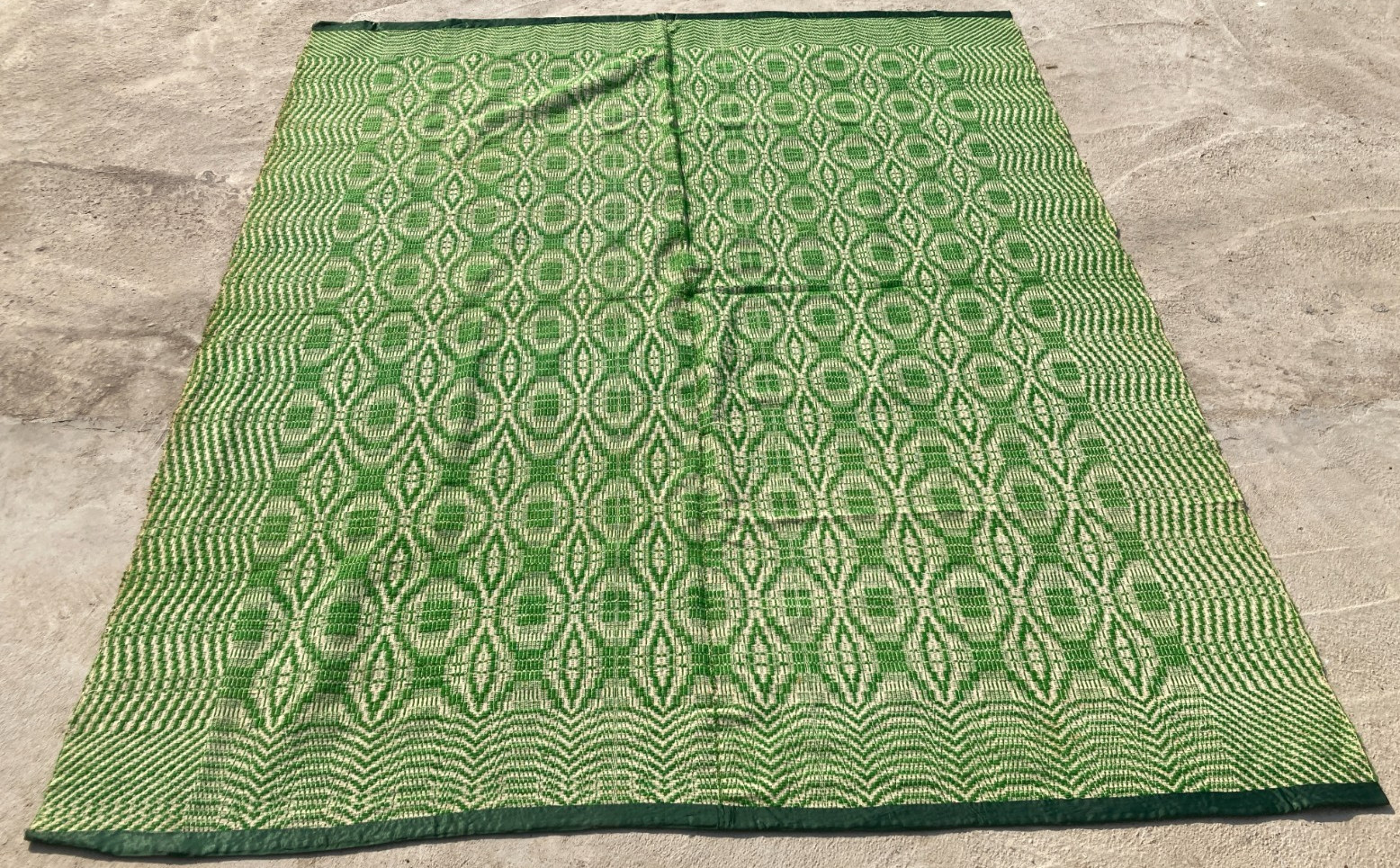 Vintage Handmade Geometric Medallion Traditional Wool Area Rug 206x167 cm gallery