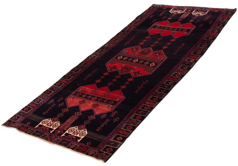 Vintage Traditional Hand-Knotted Area Rug 4'5" x 10'9" Oriental Wool Carpet gallery