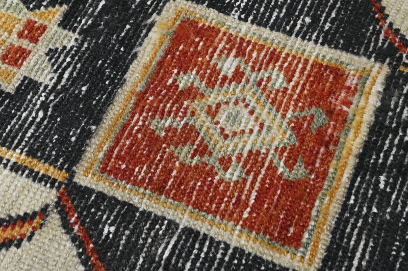 Vintage Turkish Runner Rug 2x7ft RED Handmade Anatolian Oushak Hallway Wool gallery