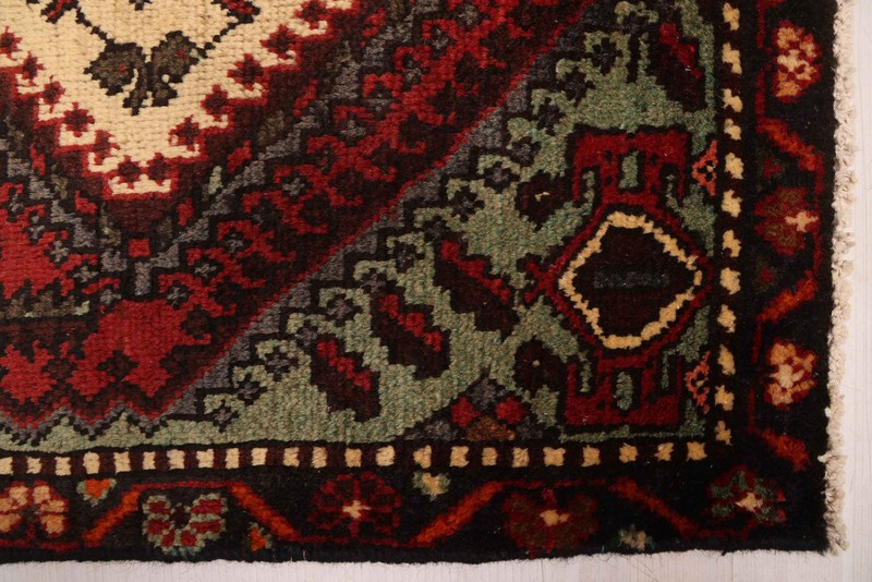3'1" x 9'10" Vintage Hand-knotted Runner Rug Traditional Oriental Wool Carpet gallery