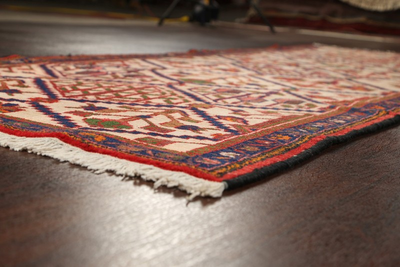 Geometric 10 ft Runner Rug 4x10 Wool Hand-knotted Tribal Traditional Carpet gallery