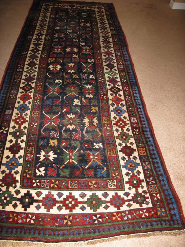 ANTIQUE SHIRVAN RUNNER 9' 6" x 3' 4", c.1890 - 1900 gallery
