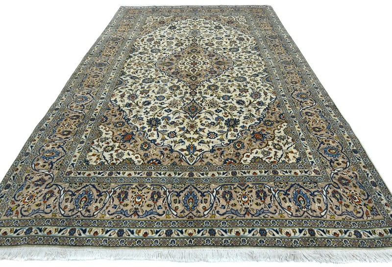 8x12 ft Vintage Cream Wool Oriental Rug Floral Design Decor Carpet gallery