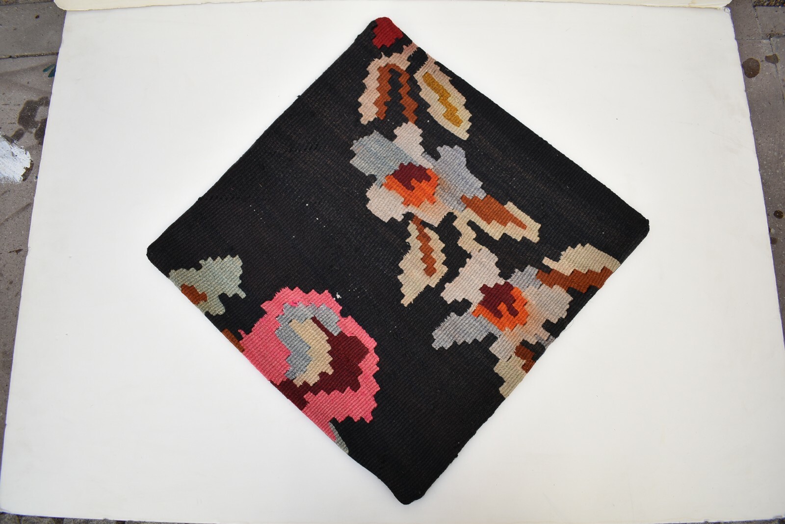 Vintage Anatolian Home Decor Kilim Pillow Cover 17'' x 17'' Kilim Pillow Cover gallery