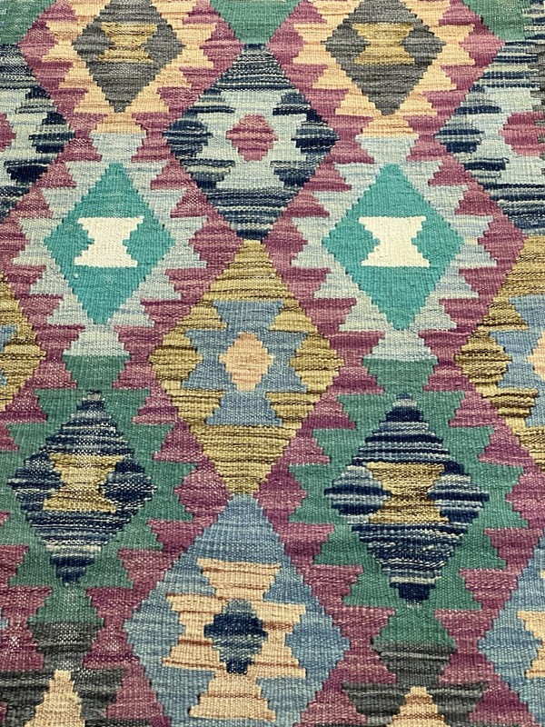 Handmade Kilim Runner wool natural colours Afghan Traditional 288cmx83cm gallery