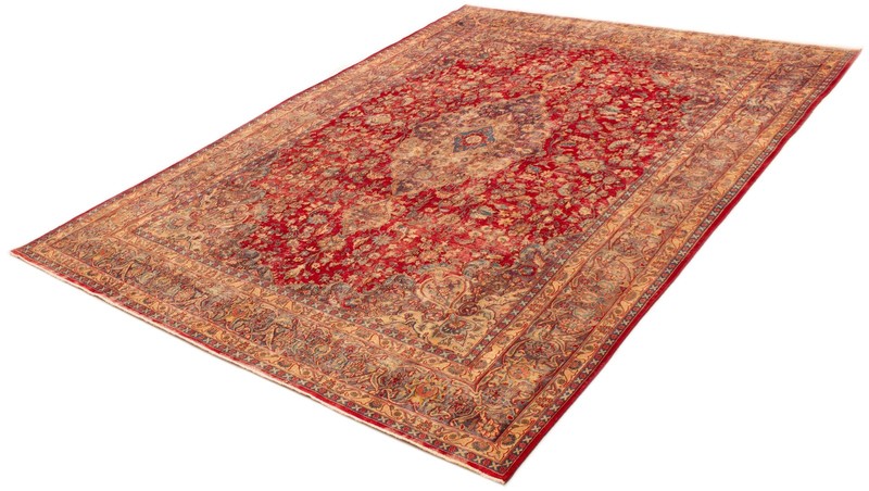 Vintage Traditional Hand-Knotted Area Rug 9'4" x 12'11" Oriental Wool Carpet gallery