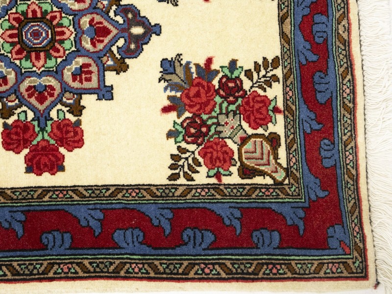 2X3 ft Handmade Indo-Bidjar Oriental Rug Floral Design Vintage Carpet Home Decor gallery