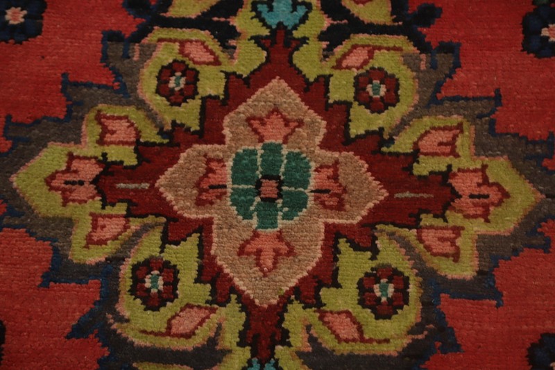 Handmade Floral Traditional 9 ft Runner Rug Vintage Red Wool Hallway Carpet 3x9 gallery
