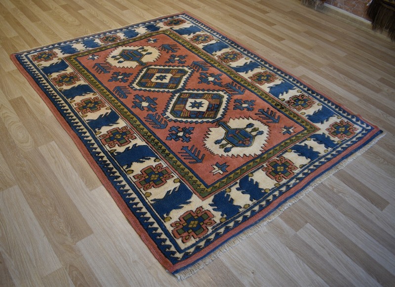 Big Clearance Vintage Turkish Caucasian Handmade Rug 6 Ft x 7 Ft Free Shipping gallery