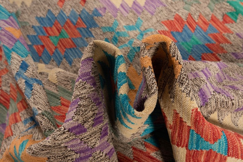 Dicarpet Afghan Kilim Oriental Rug, Handwoven Wool Carpet, 288x198 cm gallery
