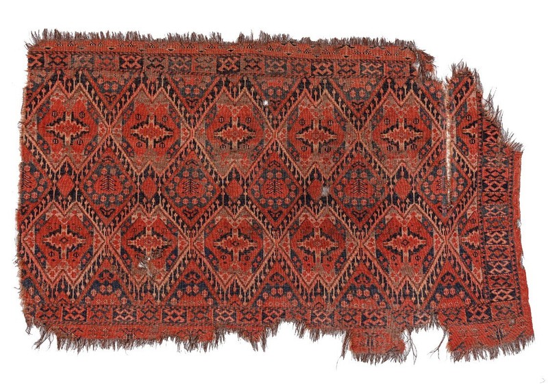 RARE ANTIQUE TURKOMAN ERSARI CHUVAL FRAGMENT gallery