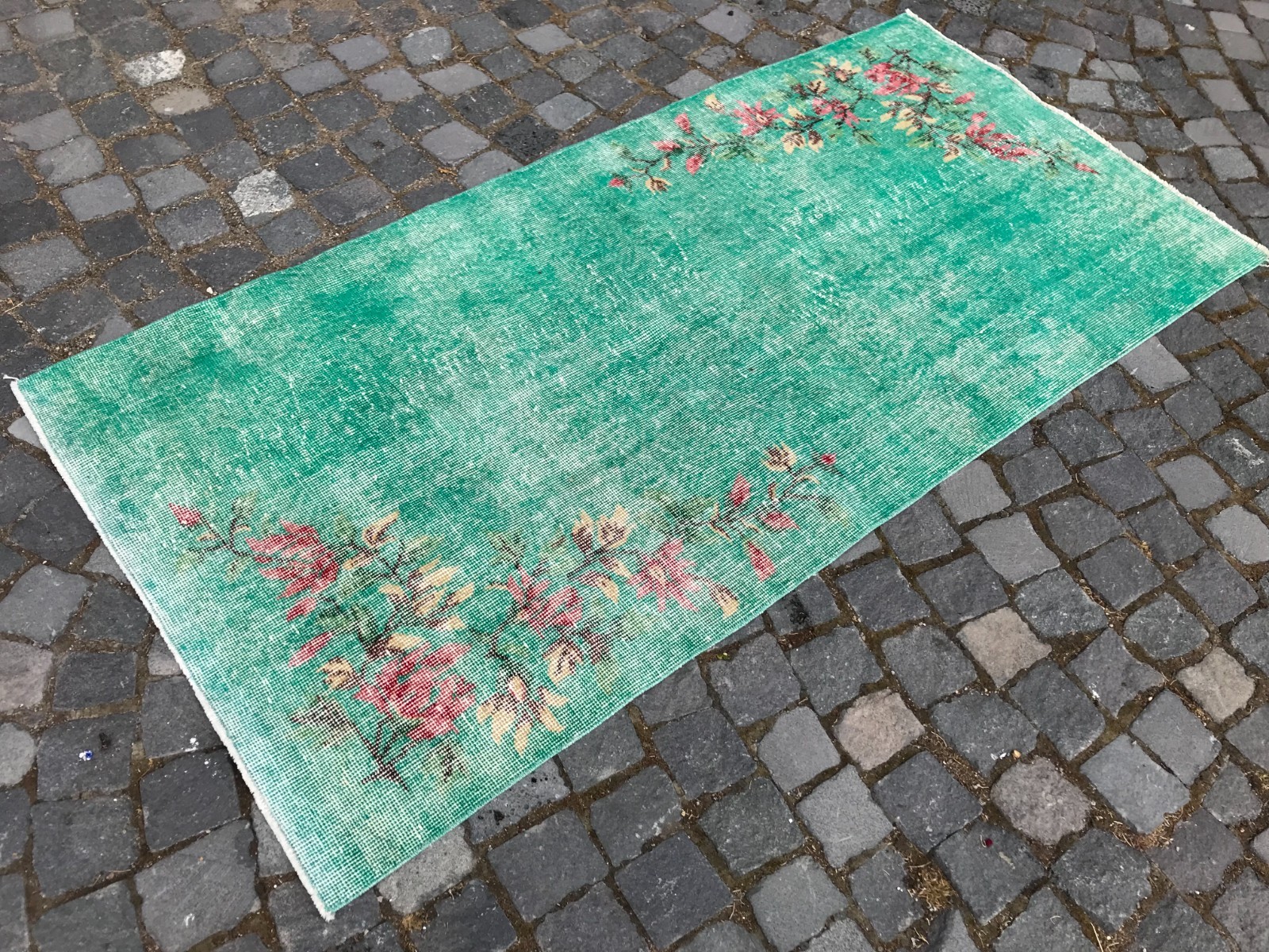 Home Decor Rug, Turkish Vintage Rug, Boho Decor Rug, Oushak Rug, 3,1 x 6,4 ft gallery