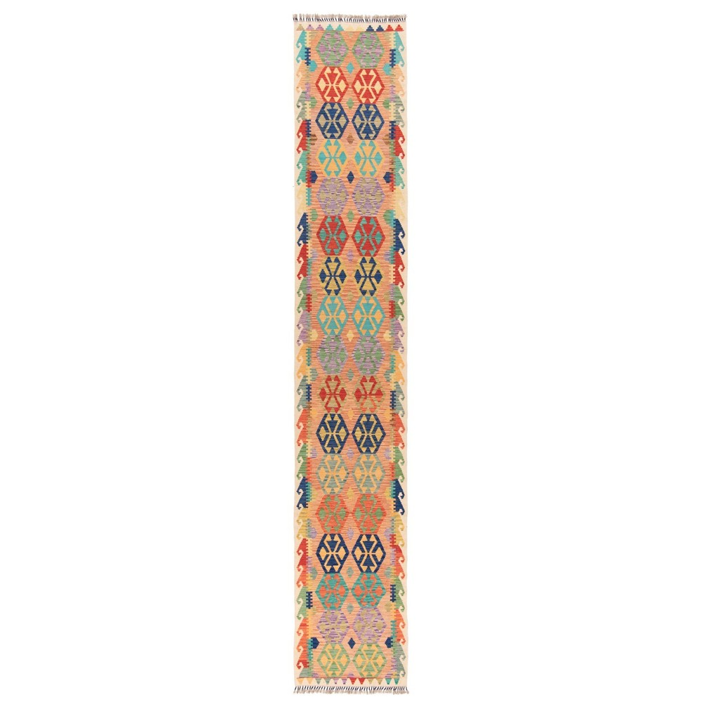Kelim Afghan 498x85 cm Handwoven Oriental Carpet Rug Runner Kilim
