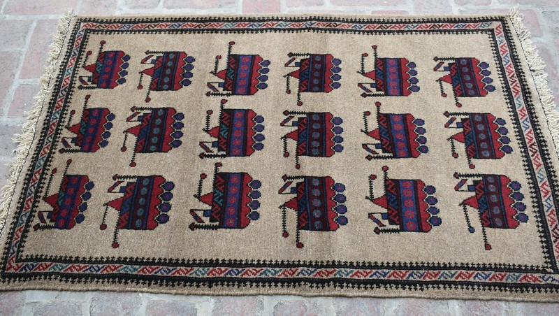 2'11 x 4'7 ft Handmade vintage afghan tribal shindand wool area rug, 3x5 war rug gallery