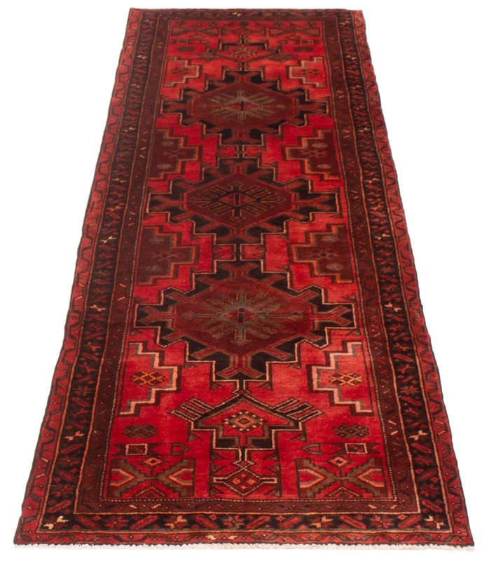 Vintage Hand-knotted Runner Rug 3'4" x 9'7" Traditional Oriental Wool Carpet gallery