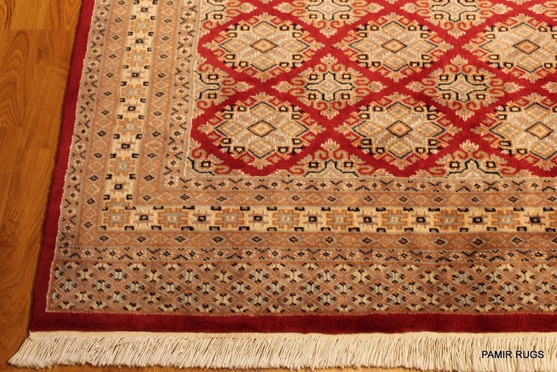 _HAND_MADE_4 X 6 FT. Bukhara Turkmen New 100% natural wool fine weave red *RUG* gallery