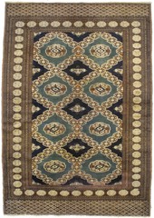 Antique Hand-Knotted Oriental Rug Gray and Brown Carpet Farmhouse Decor 4X6 ft