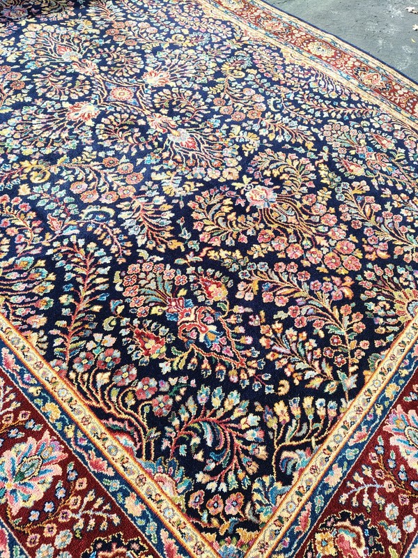 Karastan 8.8x12 Vintage 700 series rug model 791 Navy Sarouk. Extremely Rare gallery