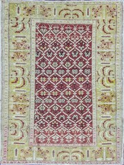 Antique Turkish Oushak Rug, 4′ x 5’4″ #15498