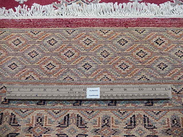 Traditional Inspired Rug (4x6 ) Blood Red Plush feel Handmade Rug B-78153 gallery