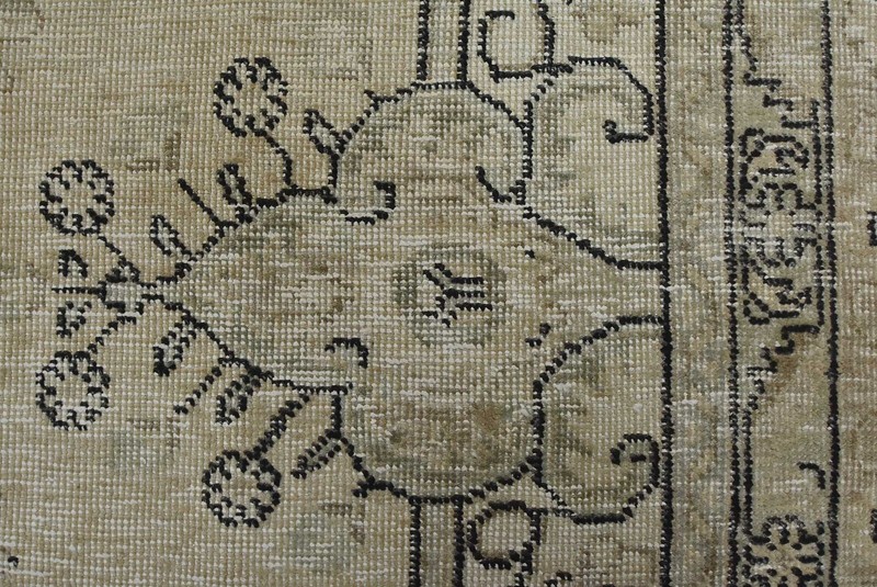 Tabrizi Rug 9'7'' x 13'1'' Beige Wool Vintage Distressed Hand-Knotted Carpet gallery