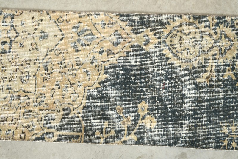 Turkish Door Mat Rug Antique Wool Carpet Vintage Small Oushak Rug 1x4 ft,958 gallery