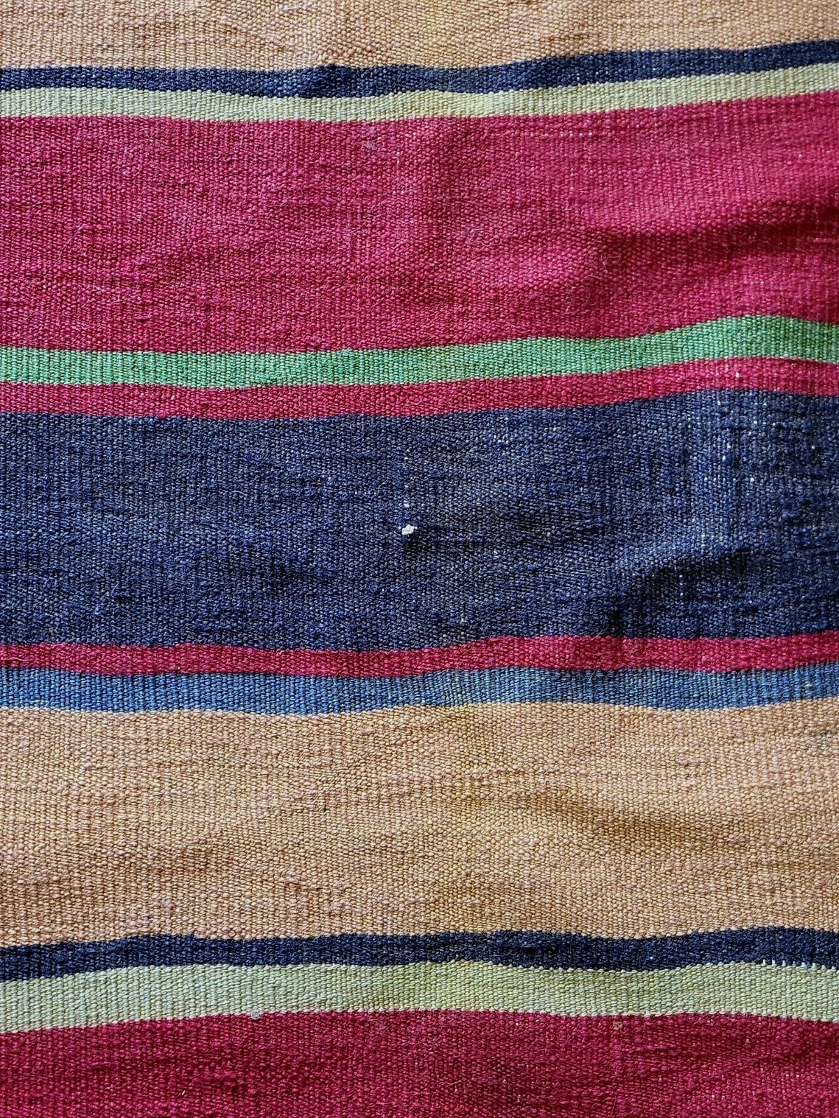 Handmade vintage afghan tribal maldari kilim rug, Width 57", Length 10ft gallery