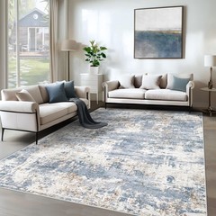 6×9 Area Rugs for Living Room, Washable Modern Abstract Large Area Rug Neutra…