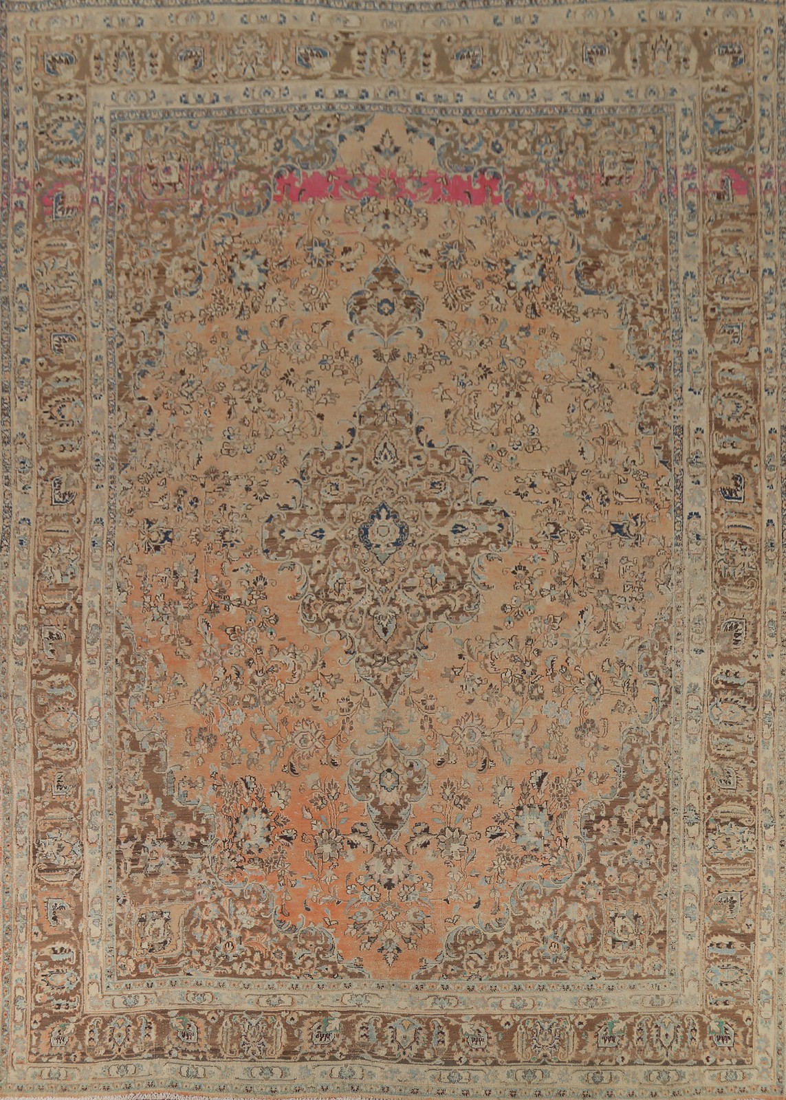 Orange Traditional Area Rug 10x13 Hand-knotted Wool Vintage Living Room Carpet gallery